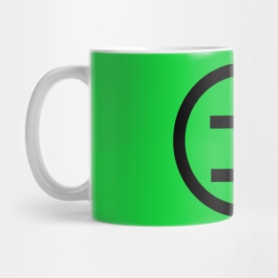 Plus or Minus Black Mug